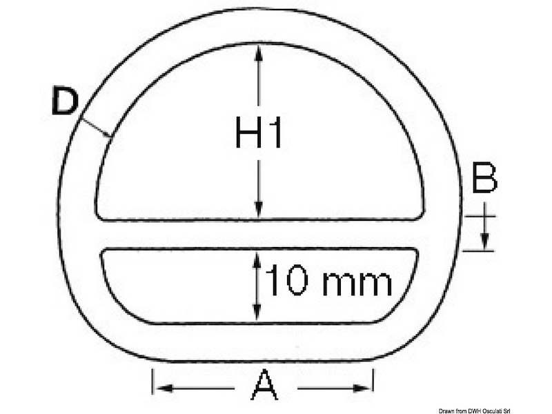Anello mezzo tondo con barretta per zerli