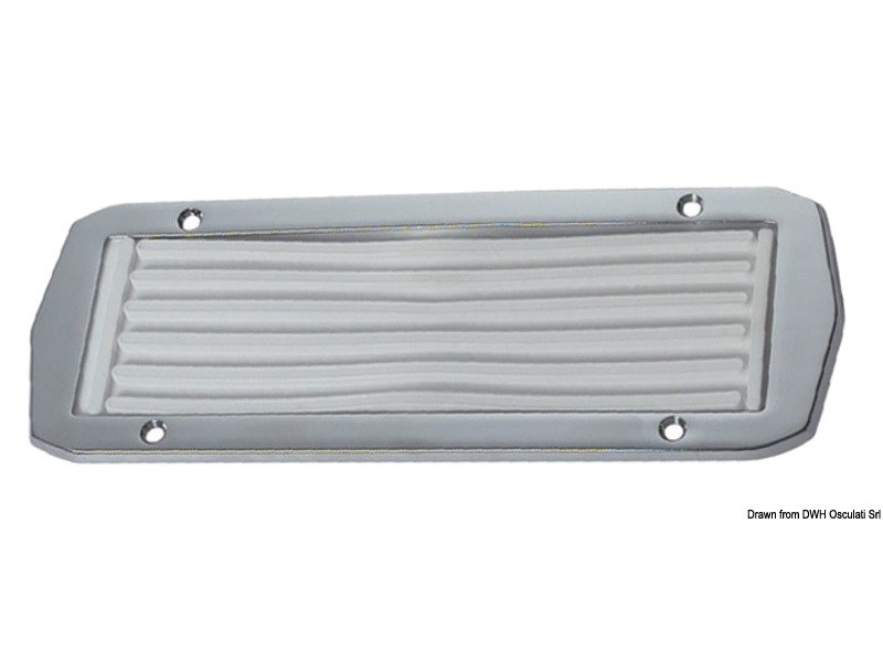 Pedana ottone cromato 230x80 mm 