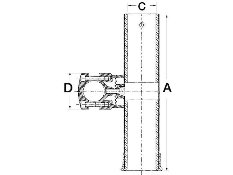 Portacanna per montaggio su tubi