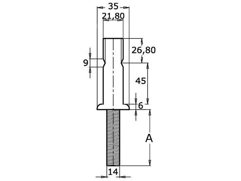Base per candeliere a ridotto ingombro
