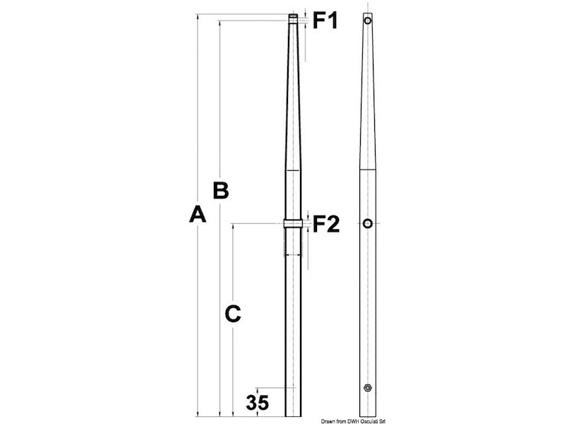 Candeliere per basette femmina