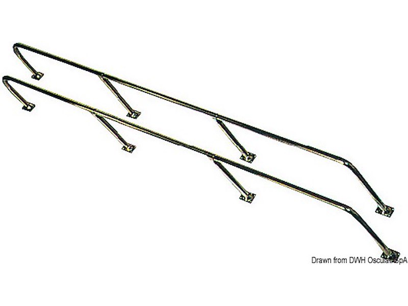 Tientibene laterale in acciaio inox a montanti inclinati