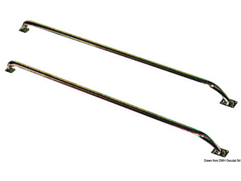 Tientibene laterale in acciaio inox a montanti inclinati