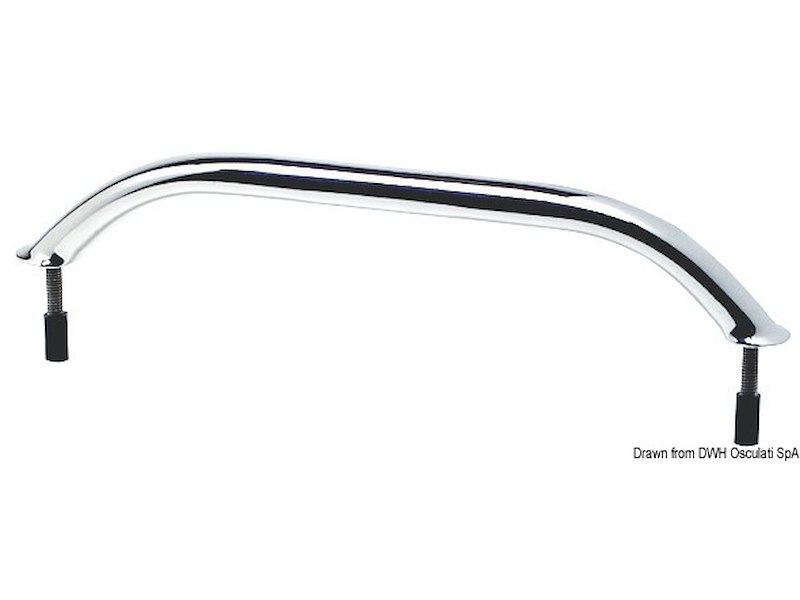 Corrimano in tubo ovalizzato a fissaggio invisibile