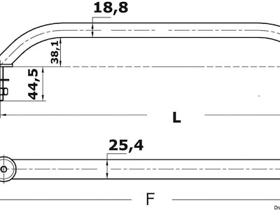 Corrimano in tubo ovalizzato a fissaggio invisibile