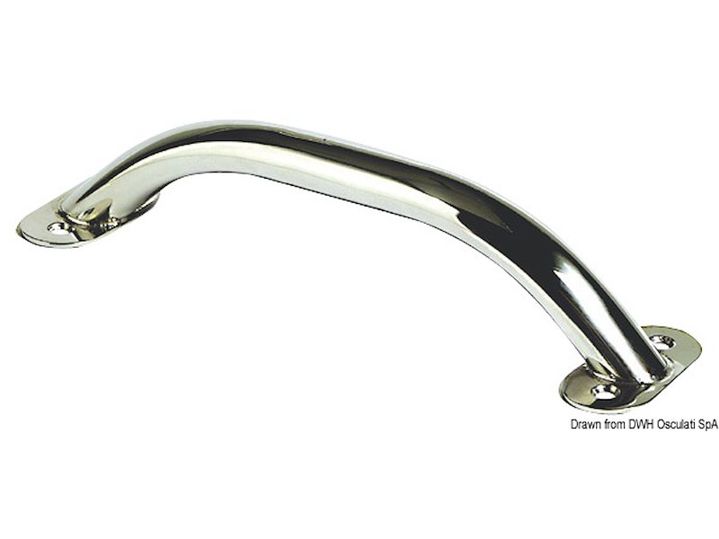 Corrimano in tubo ovalizzato con viti a vista