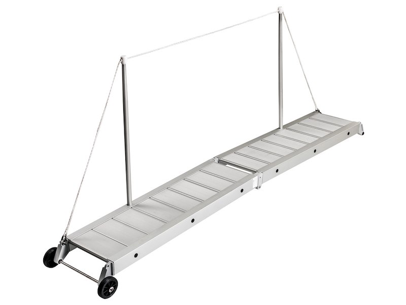 Passerella in alluminio con montanti maggiorati