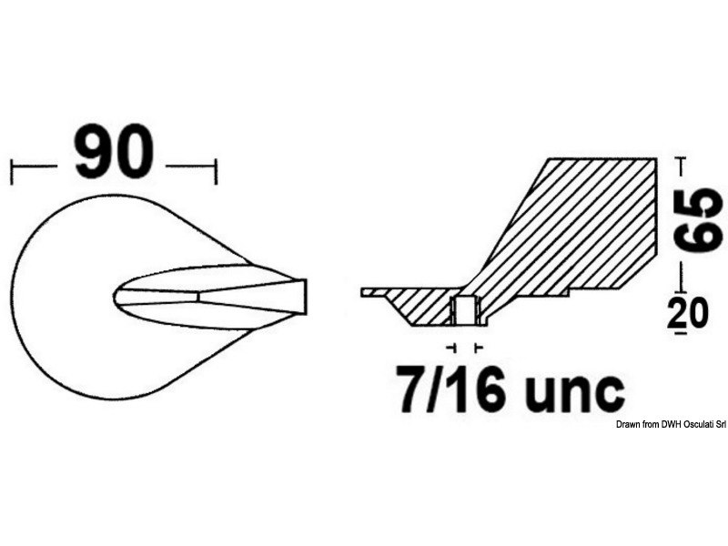 Anodo pinna Mercruiser 225 HP 