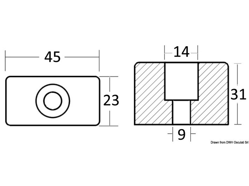 Anodo fuoribordo Johnson/Evinrude 