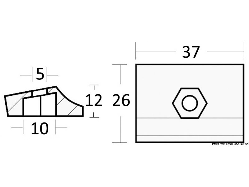Anodo a placchetta 9,9/15 HP 