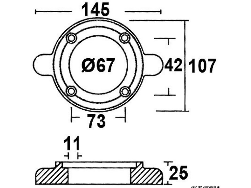 Anodo a collare Saildrive 