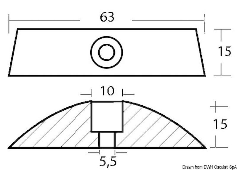 Anodo zinco Volvo eliche pieghevoli 