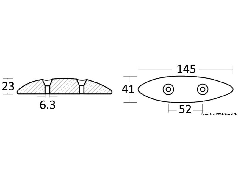 Anodo a saponetta in zinco
