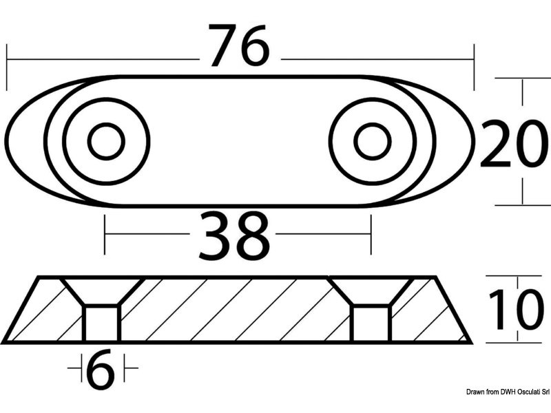 Piastrina 40-50 HP 4 tempi 