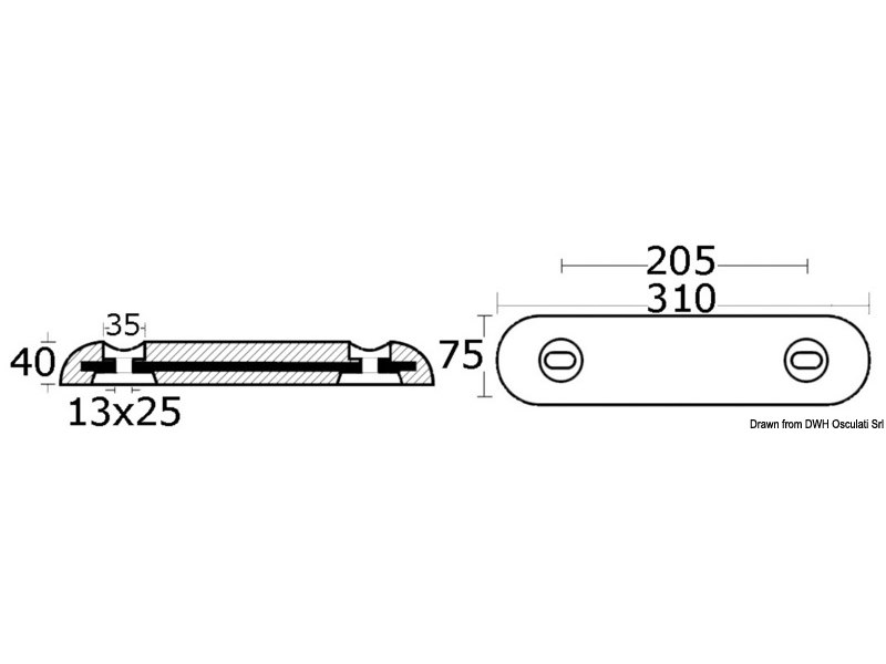 Anodo da imbullonare