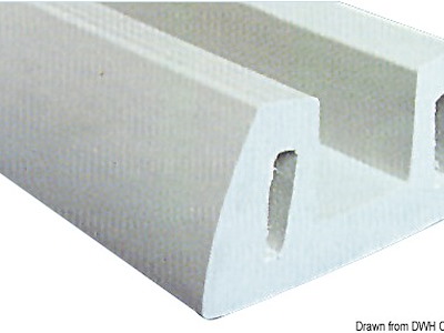 Profilo PVC grigio 72 x 30 mm  (barra 2 m) 