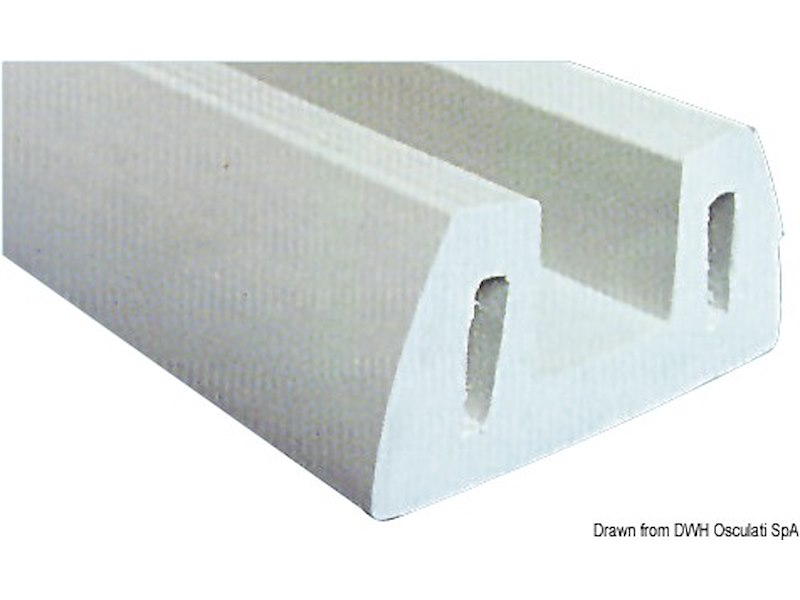 Profilo PVC grigio 72 x 30 mm  (barra 2 m) 