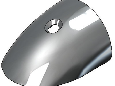 Terminale parabordo in acciaio inox AISI 316 lucidati a specchio