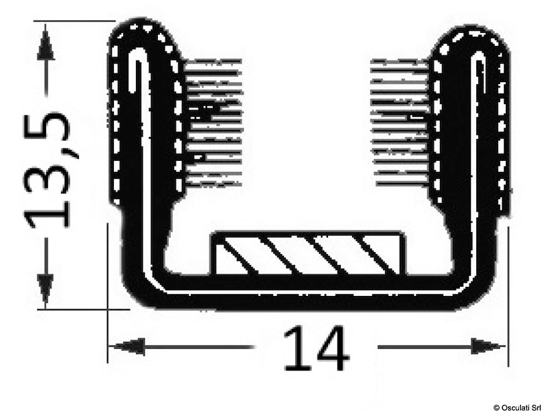 Profilato vetri semplice 4/6 mm 