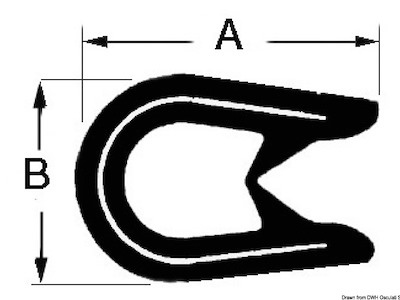 Profilo per bordare vetroresina o altri materiali