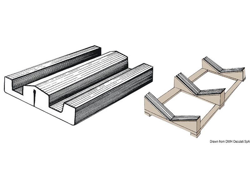 Profilato PVC 73 x 16 mm  (rotolo 24 m) 