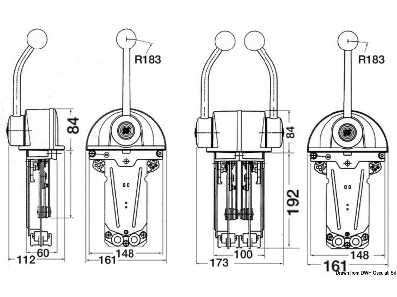 Scatola di comando monoleva Low Profile