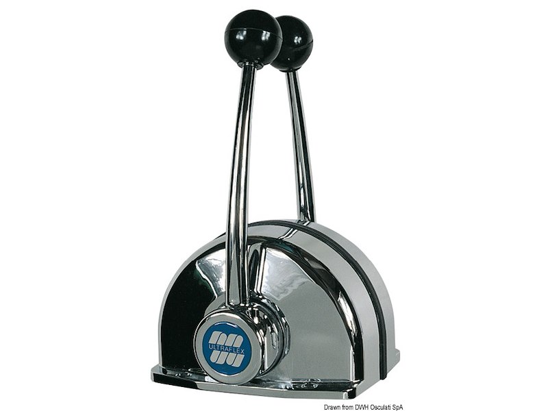 Comando monoleva in lega pressofusa e cromate