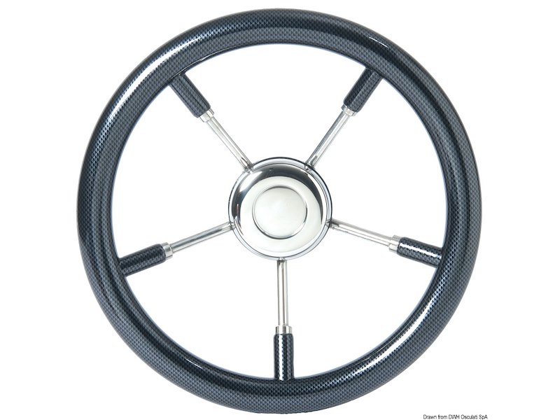 Volante con razze in acciaio inox