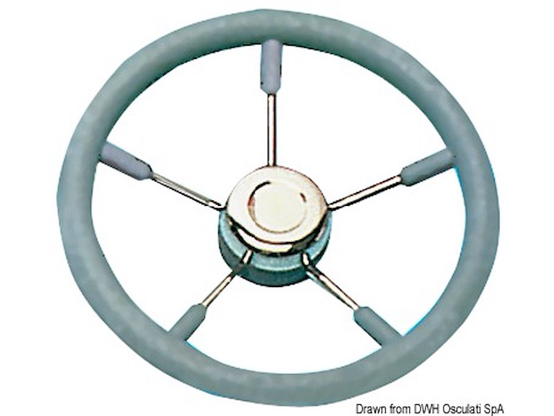 Volante con razze in acciaio inox