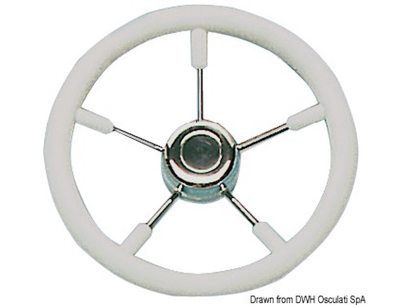 Volante con razze in acciaio inox