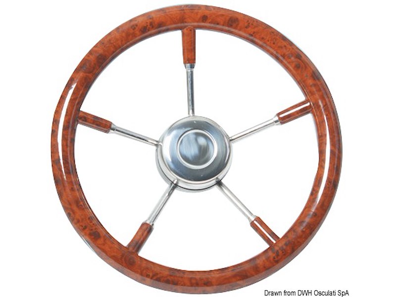 Volante con razze in acciaio inox