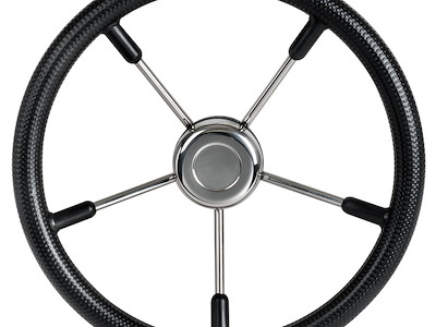 Volante con razze in acciaio inox