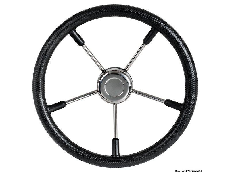 Volante con razze in acciaio inox