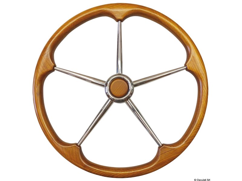 Timone inox teak 500 mm 
