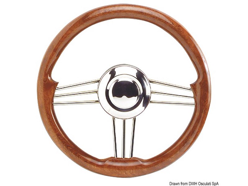 Volante con struttura in Acciaio Inox lucidato a specchio