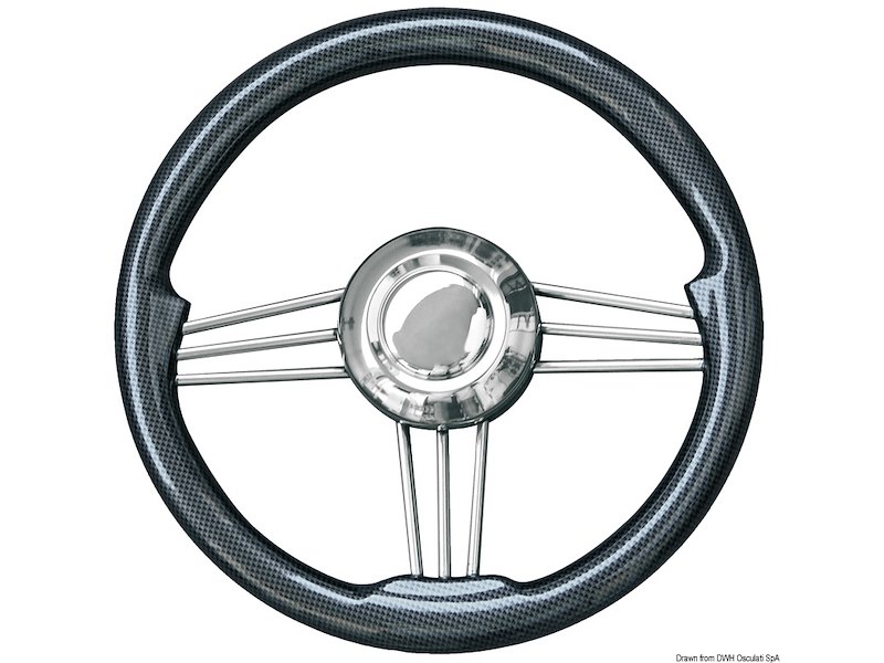 Volante con struttura in Acciaio Inox lucidato a specchio