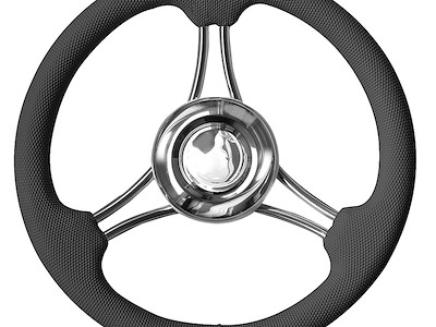 Volante con struttura in Acciaio Inox lucidato a specchio