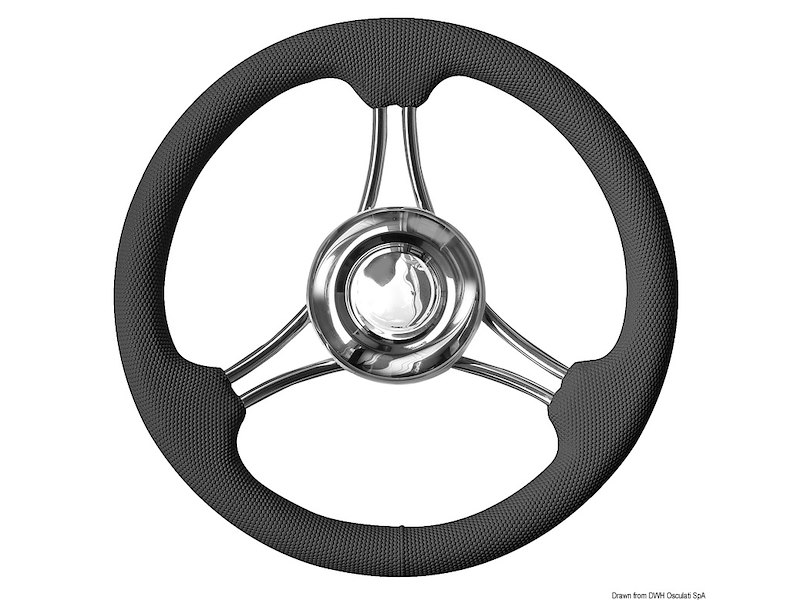 Volante con struttura in Acciaio Inox lucidato a specchio