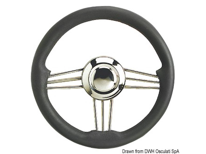 Volante con struttura in Acciaio Inox lucidato a specchio