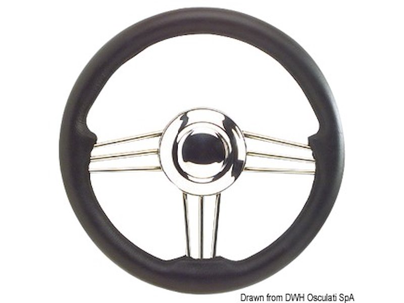 Volante con struttura in Acciaio Inox lucidato a specchio