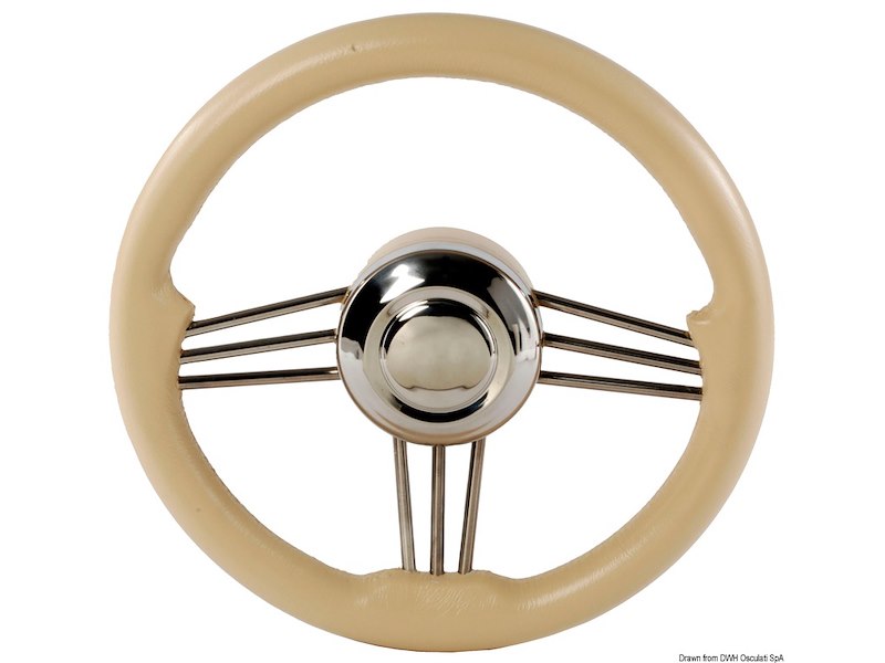 Volante con struttura in Acciaio Inox lucidato a specchio