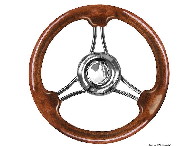 Volante con struttura in Acciaio Inox lucidato a specchio