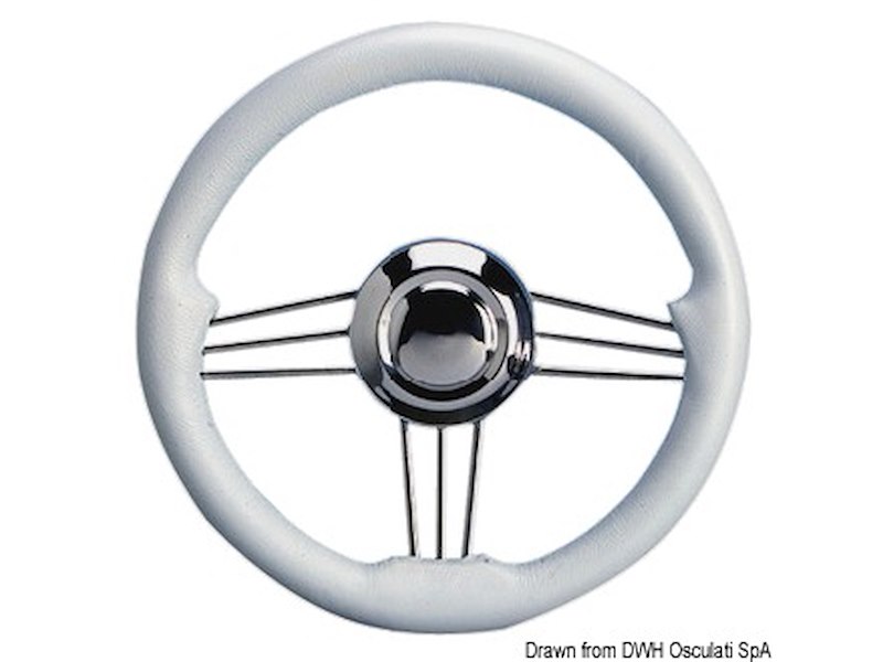 Volante con struttura in Acciaio Inox lucidato a specchio