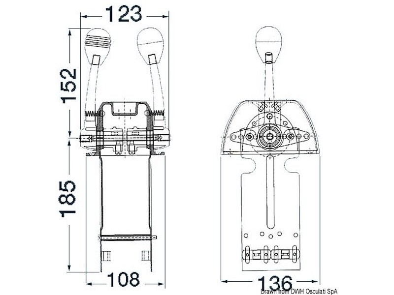 Scatola comando inox bileva 