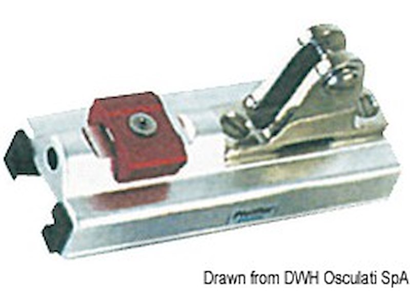 Carrello scorrevole regolabile per tendalini di scafi oltre i 10 m