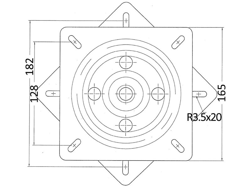 Base girevole frizionata per sedili