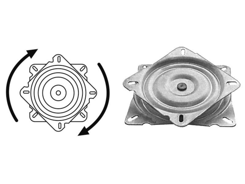 Base girevole frizionata per sedili