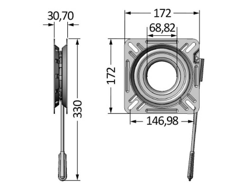 Base girevole frizionata per sedili