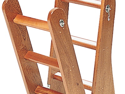 Scaletta in legno di mogano