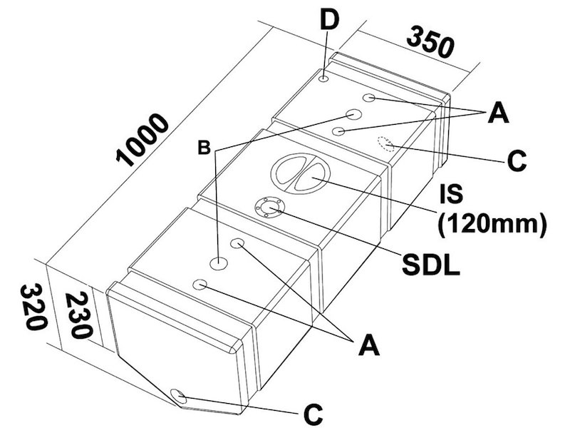 Serbatoio in polietilene rigido per acque nere